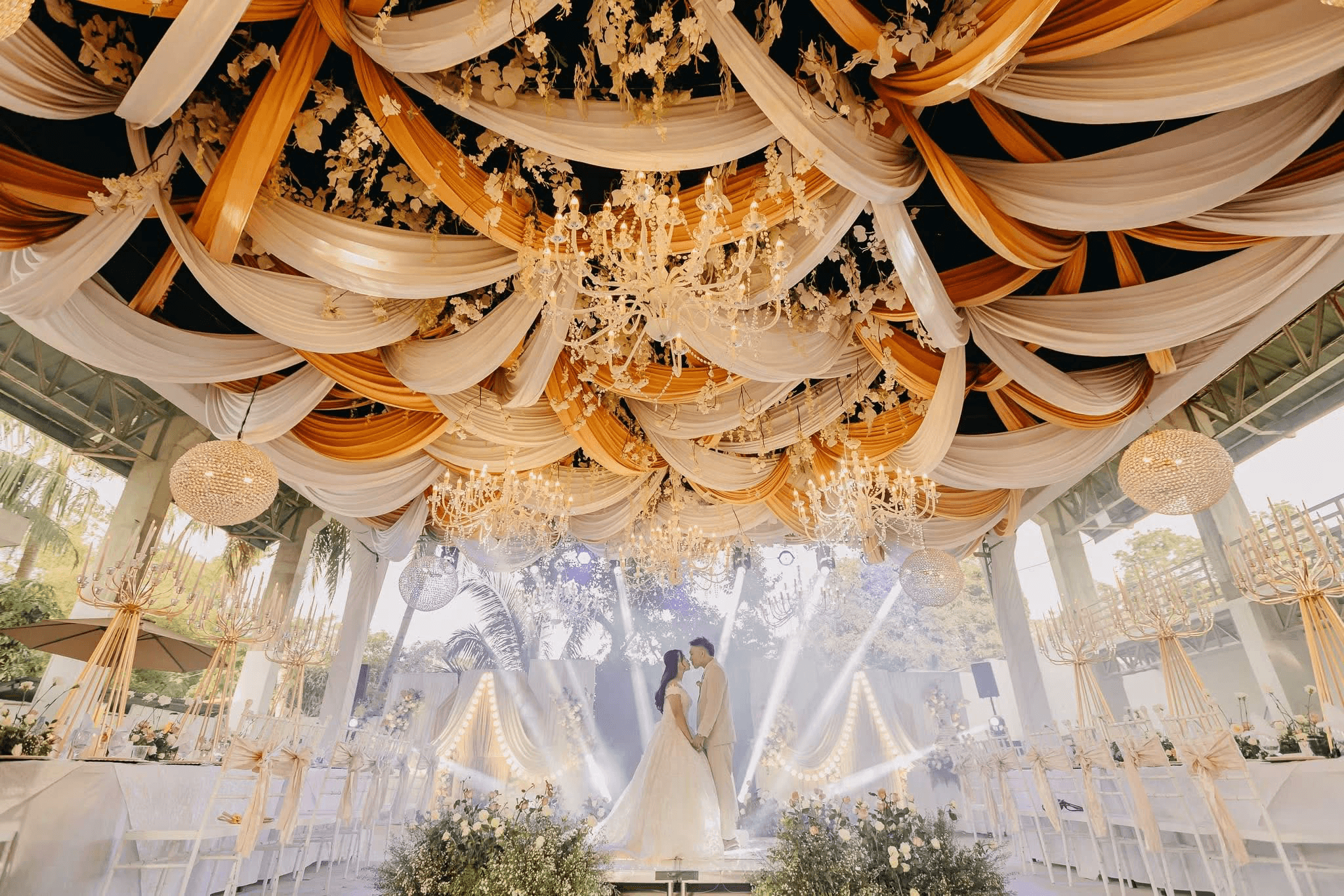 A Golden Canopy Garden Wedding